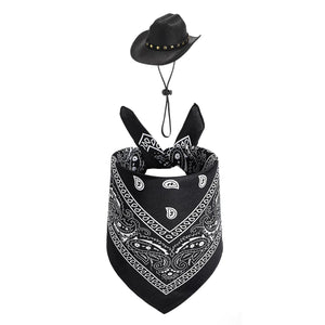 Pet Cowboy Costume Set for Ducks or Geese with Hat and Bandana