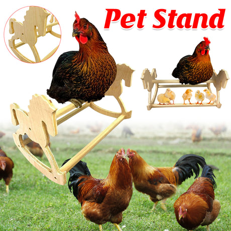 Wooden Chicken Stand Perch Poultry Pet Roosting Platform