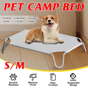 portable Camping dog bed with mesh surface and anti-slip legs