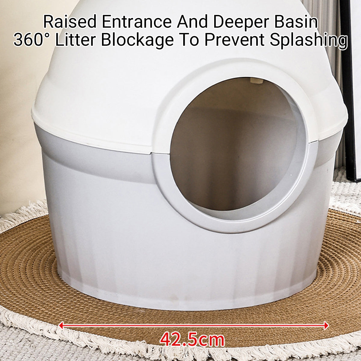 2 in 1 Cat Bed and Litter Box Flower Pot Style for Indoor Pet House Toilet