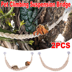 Pet Climbing Suspension Bridge 2PCS Rope Ladder for Hermit Crabs & Reptiles