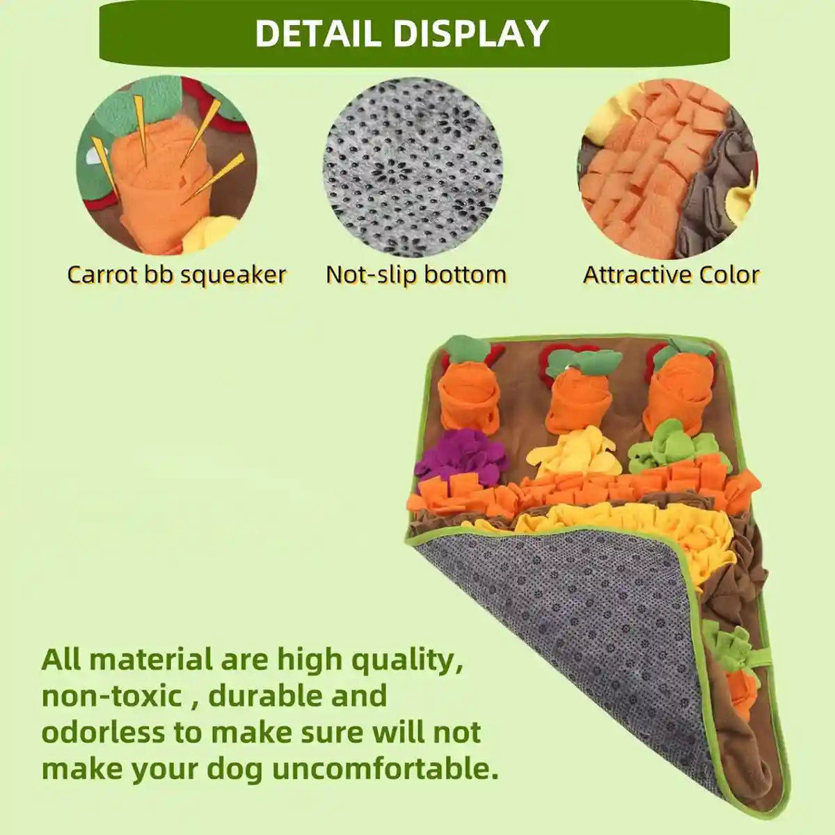 Dog Snuffle Mat Interactive Feeding & Training Pad For Dogs And Cats