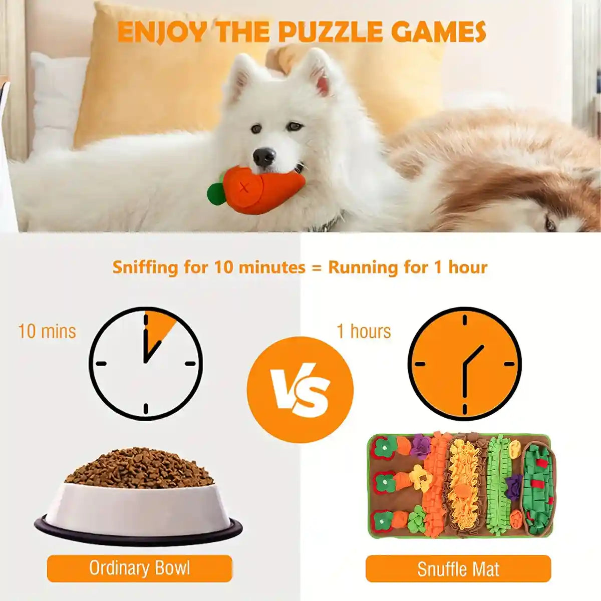 Dog Snuffle Mat Interactive Feeding & Training Pad For Dogs And Cats