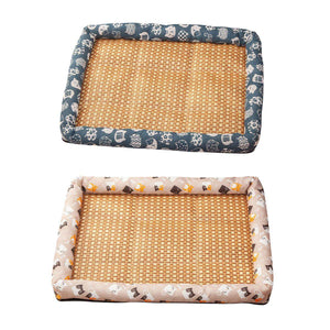 Breathable Rattan Summer Bed Comfortable & Cool Cooling Pet Mat