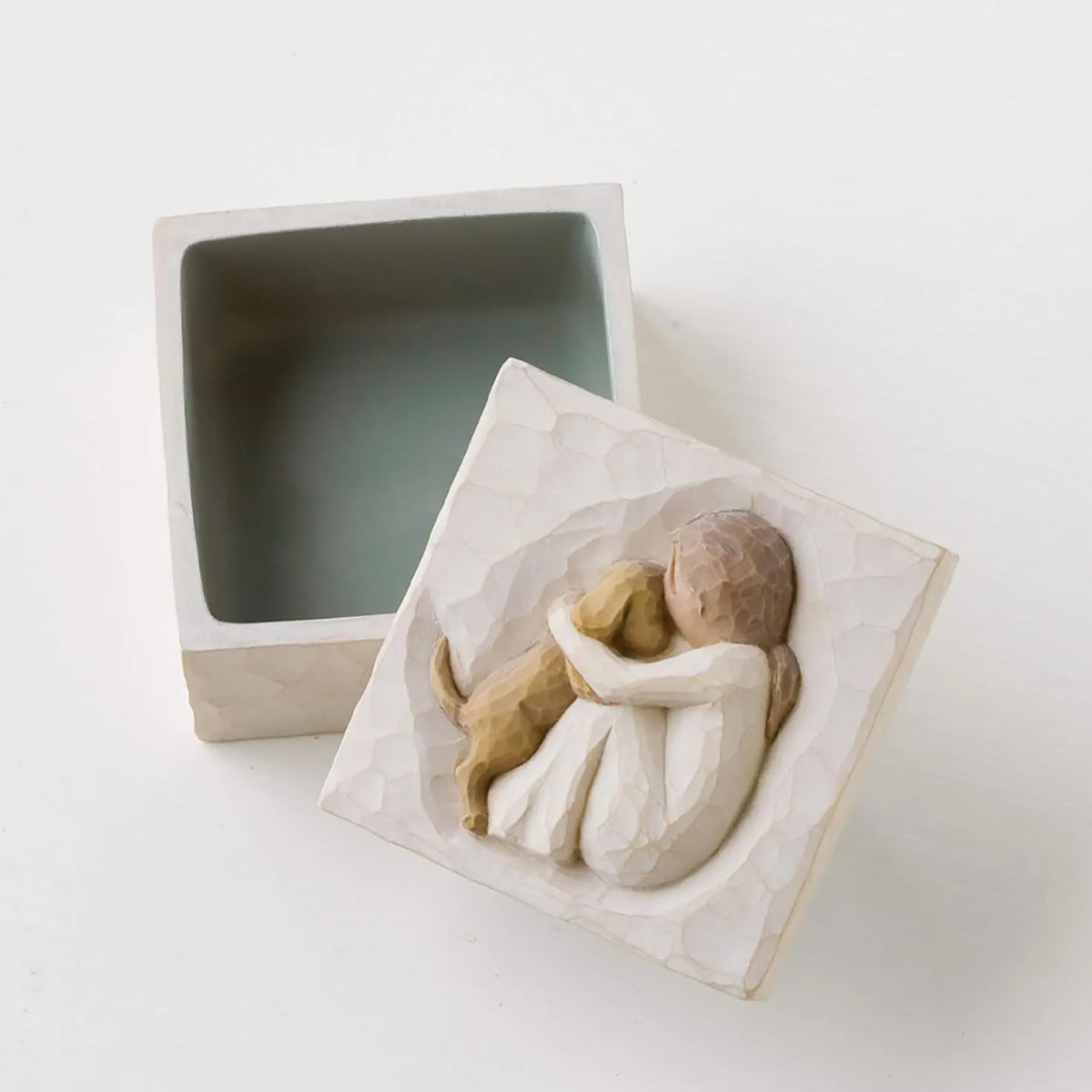Keepsake Resin Pet Urn Memorial Box for Ashes and Mementos