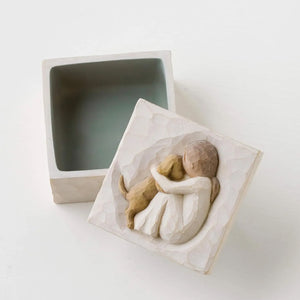 Keepsake Resin Pet Urn Memorial Box for Ashes and Mementos