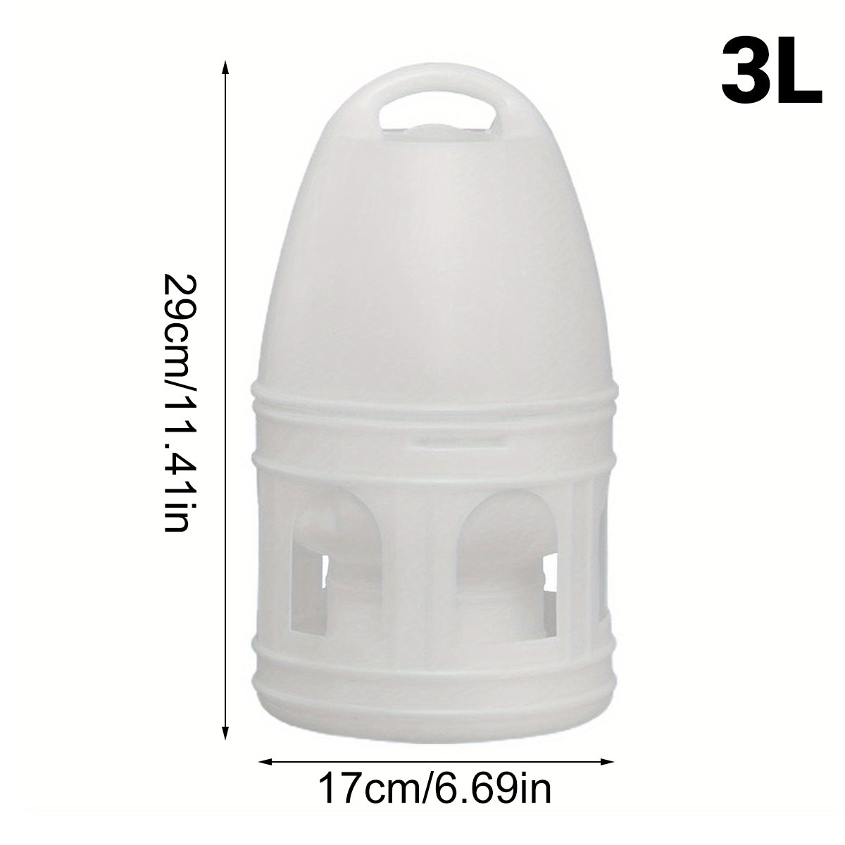 3L Automatic Bird Waterer Large Capacity Dispenser for Pigeons & Parrots