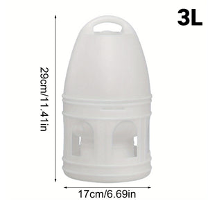 3L Automatic Bird Waterer Large Capacity Dispenser for Pigeons & Parrots