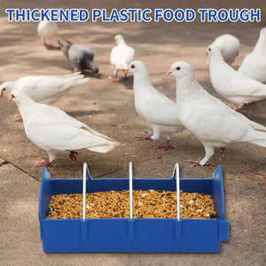 Anti-Spill Pigeon Feeder 2PCS Durable Bird Poultry Feeding Trough
