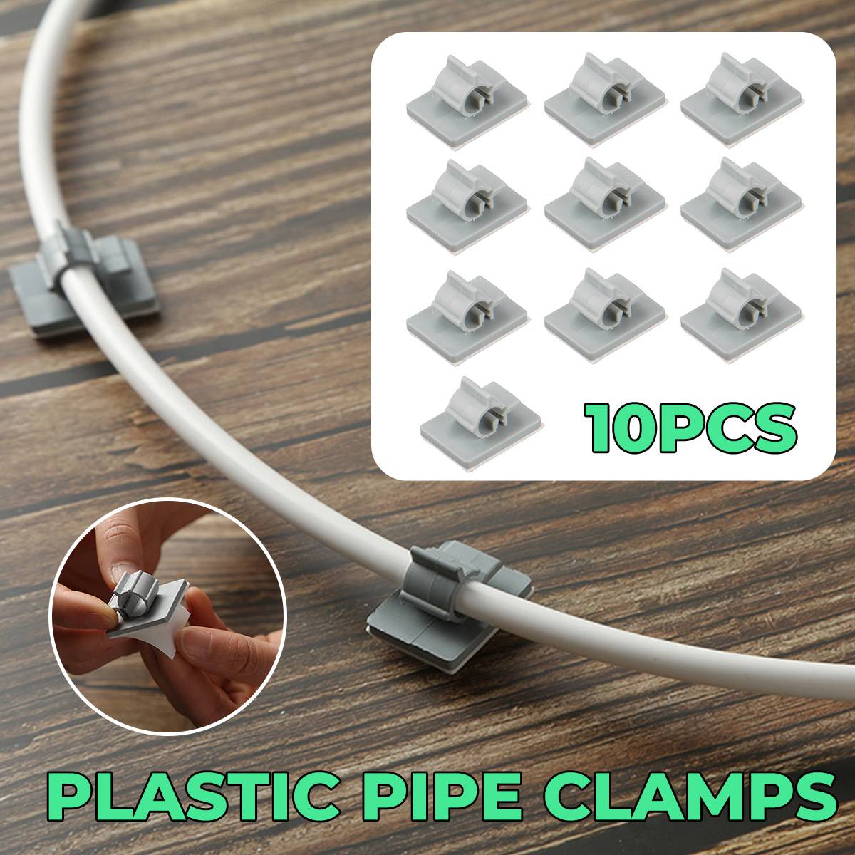 Aquarium Pipe Clamp 10PCS - Adhesive Fish Tank Hose Clip