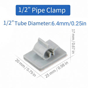 Aquarium Pipe Clamp 10PCS - Adhesive Fish Tank Hose Clip