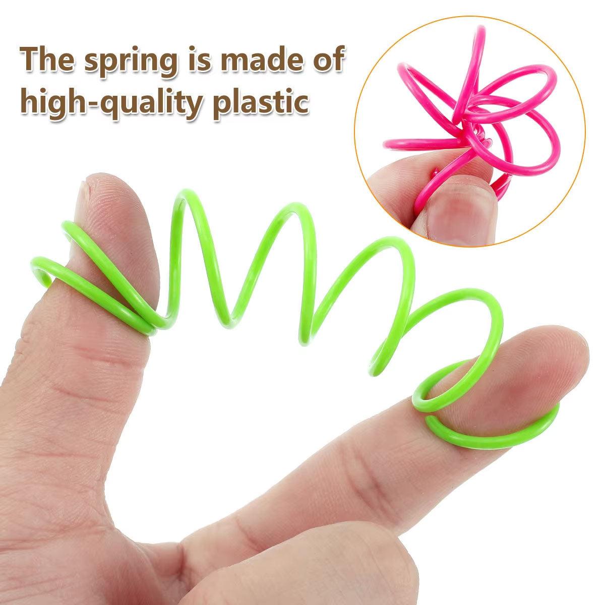 Interactive Spring Cat Toy Colorful Plastic Springs for Indoor Play