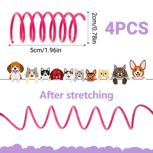 Interactive Spring Cat Toy Colorful Plastic Springs for Indoor Play