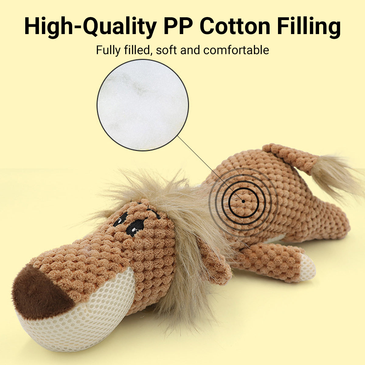 Plush Squeaky Dog Toy Soft Corn Fleece Chew Animal Design