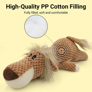 Plush Squeaky Dog Toy Soft Corn Fleece Chew Animal Design