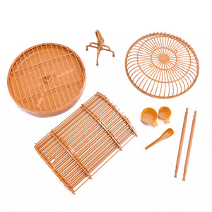 Elegant Portable Luxury Bird Round Cage for Small to Medium-Sized Birds