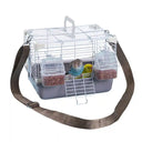 Portable Bird Cage with Shoulder Strap for Travel and Small Pets