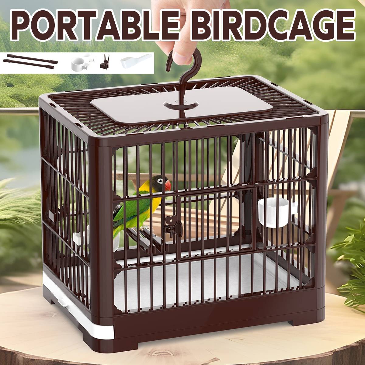 Portable Birdcage With Pull-Out Tray