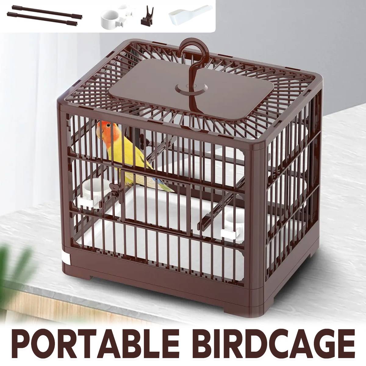 Portable Birdcage With Pull-Out Tray