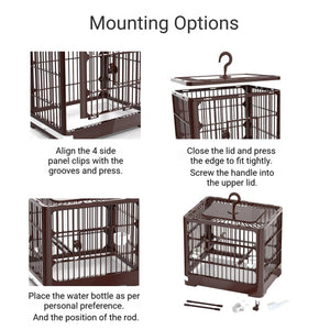 Portable Birdcage With Pull-Out Tray