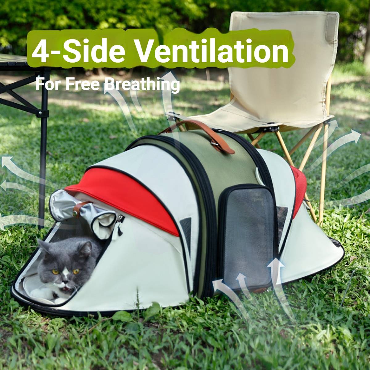 Portable Ventilated Travel Bag for Cats & Small Dogs