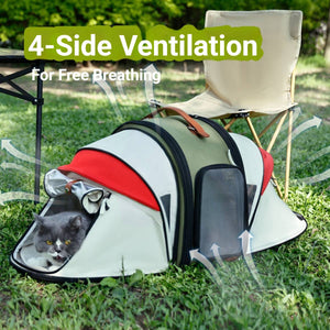Portable Ventilated Travel Bag for Cats & Small Dogs