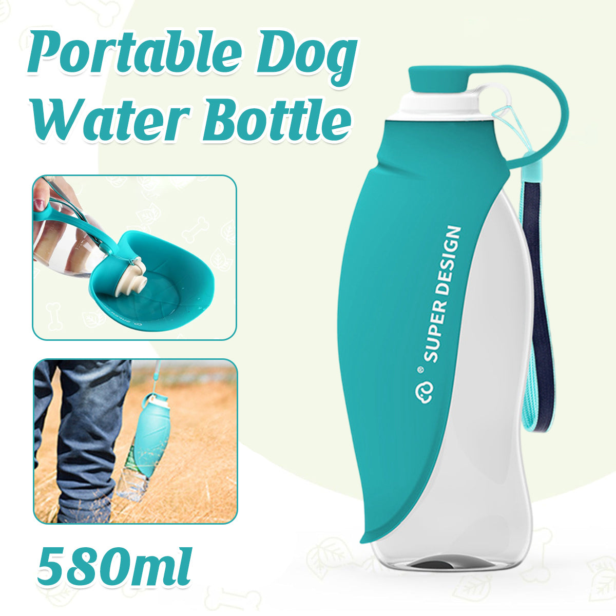 Portable Dog Water Bottle Foldable Travel Dog & Cat Drinking Bottle
