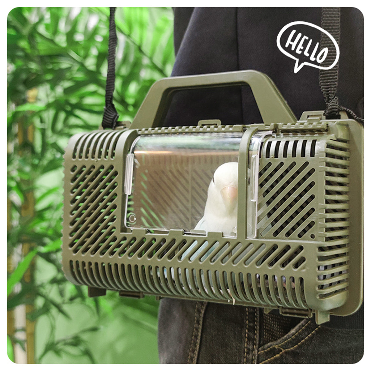 Portable Parrot Travel Cage Lightweight Bird Carrier