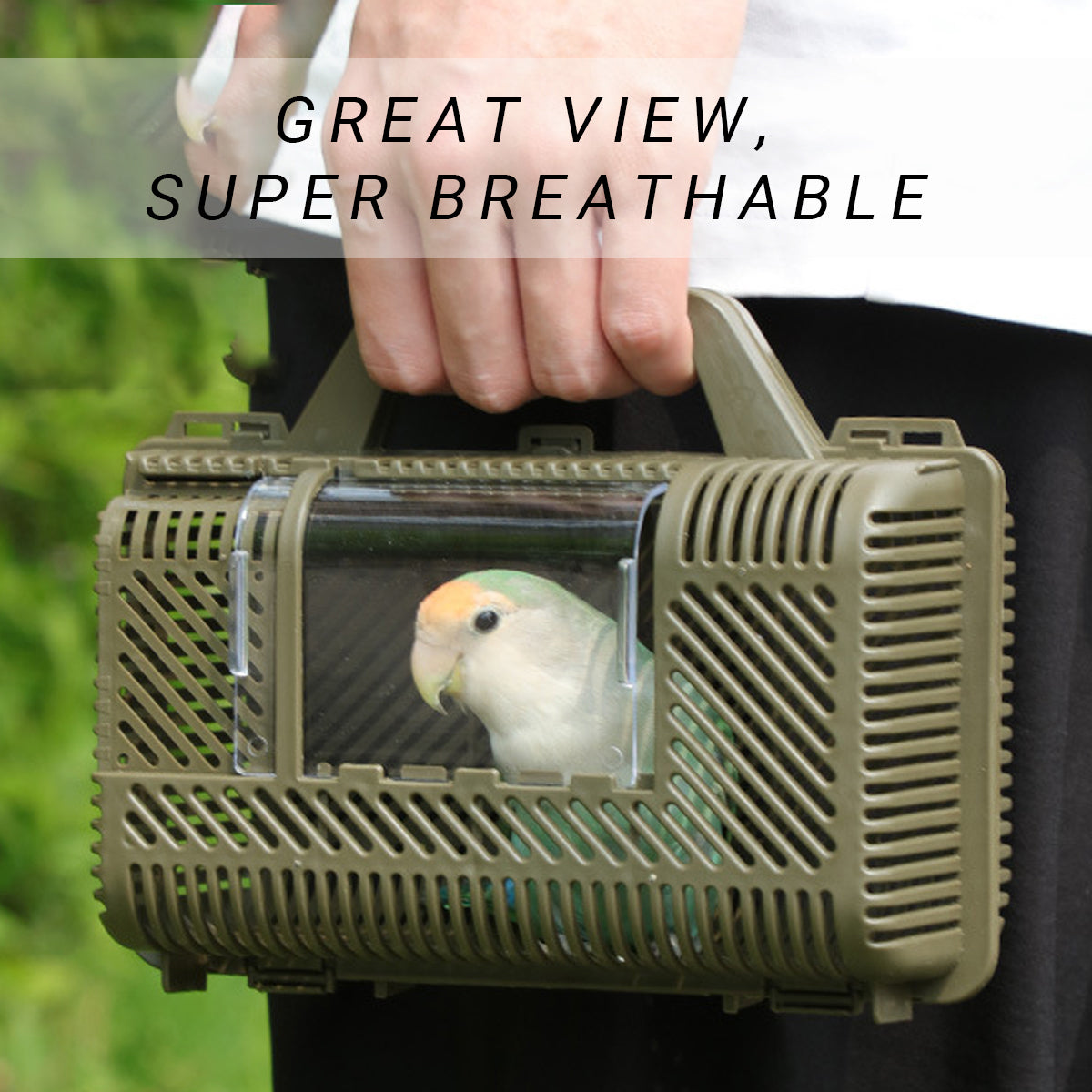Portable Parrot Travel Cage Lightweight Bird Carrier