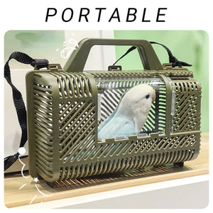 Portable Parrot Travel Cage Lightweight Bird Carrier
