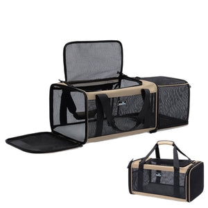 Portable Expandable Pet Carrier For Cats & Small Dogs