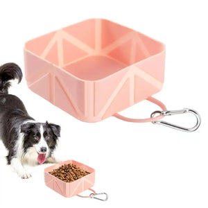 Portable Foldable Pet Bowl Collapsible Silicone Travel Feeder