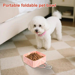 Portable Foldable Pet Bowl Collapsible Silicone Travel Feeder