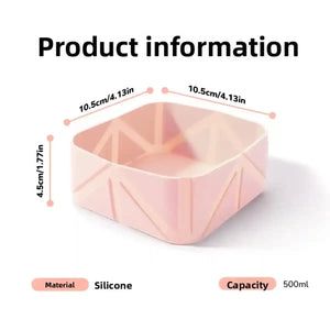 Portable Foldable Pet Bowl Collapsible Silicone Travel Feeder