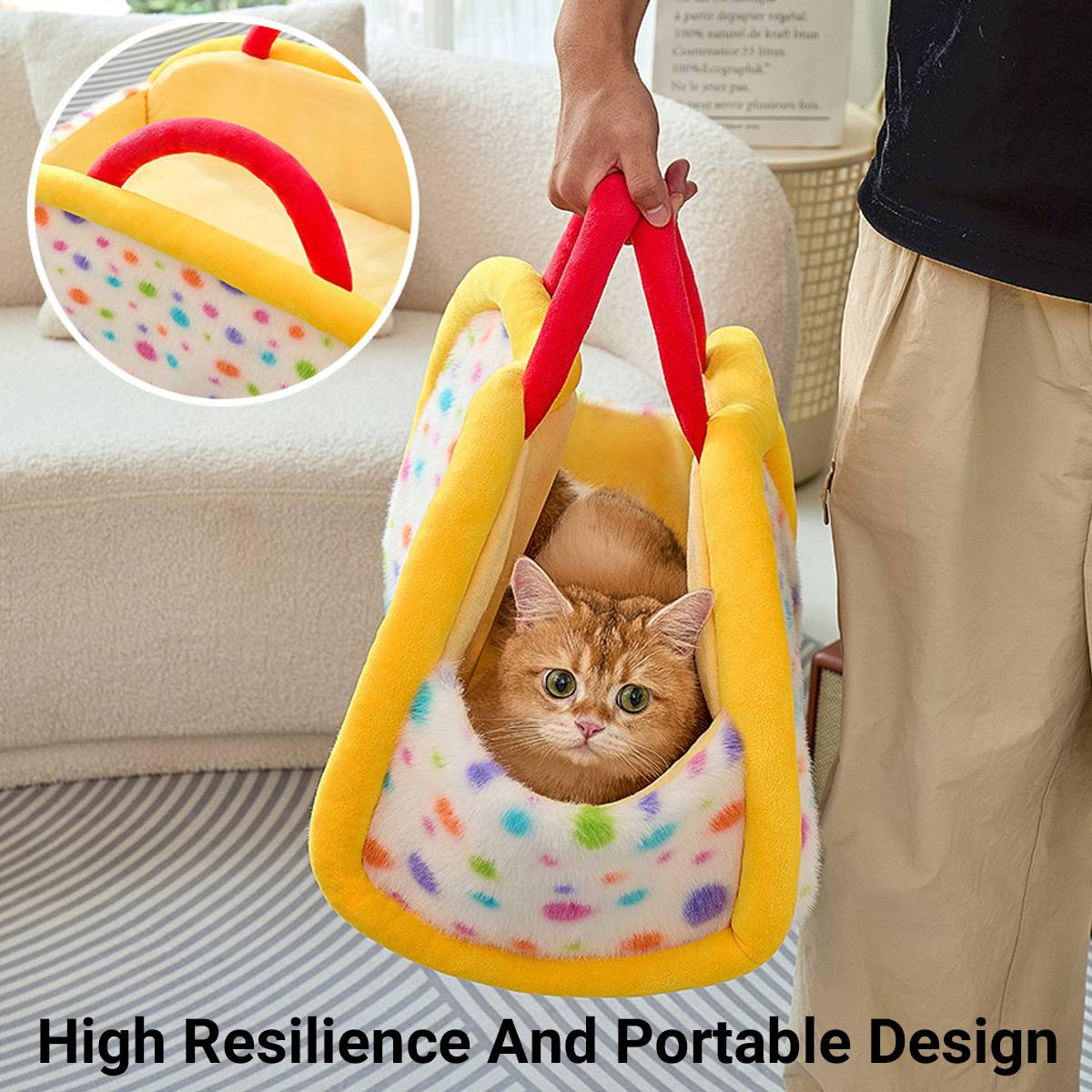 Portable Cat Bed With Handle