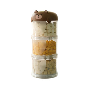 Portable Pet Snack Box Stackable Pet Food Storage Jar – 3 Tier