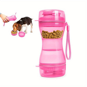 2-in-1 Portable Pet Water & Food Bottle