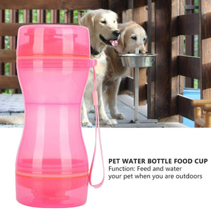 2-in-1 Portable Pet Water & Food Bottle