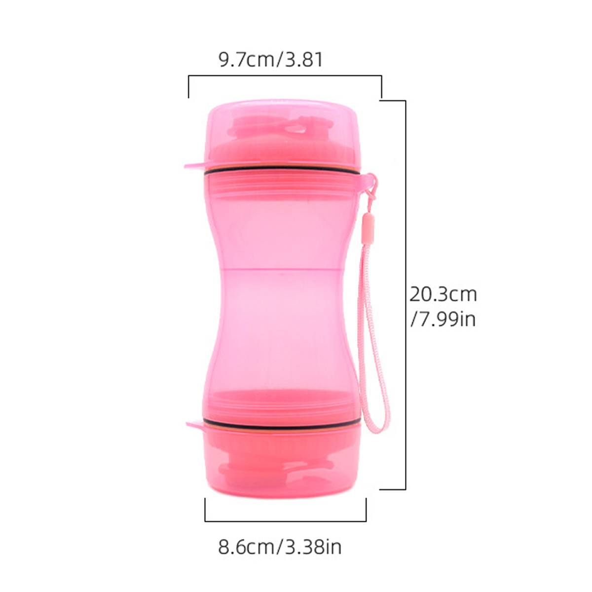 2-in-1 Portable Pet Water & Food Bottle