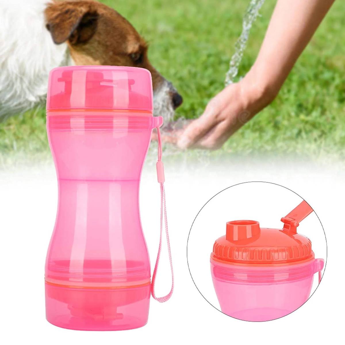 2-in-1 Portable Pet Water & Food Bottle
