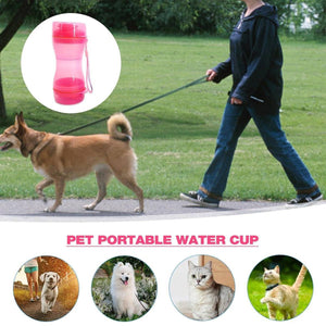 2-in-1 Portable Pet Water & Food Bottle