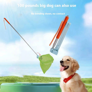 Telescopic Dog Poop Scooper Long Handle Adjustable Waste Picker