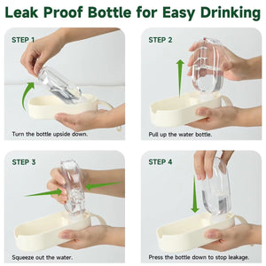 Portable Pet Travel Cup with Water Bottle & Food Container