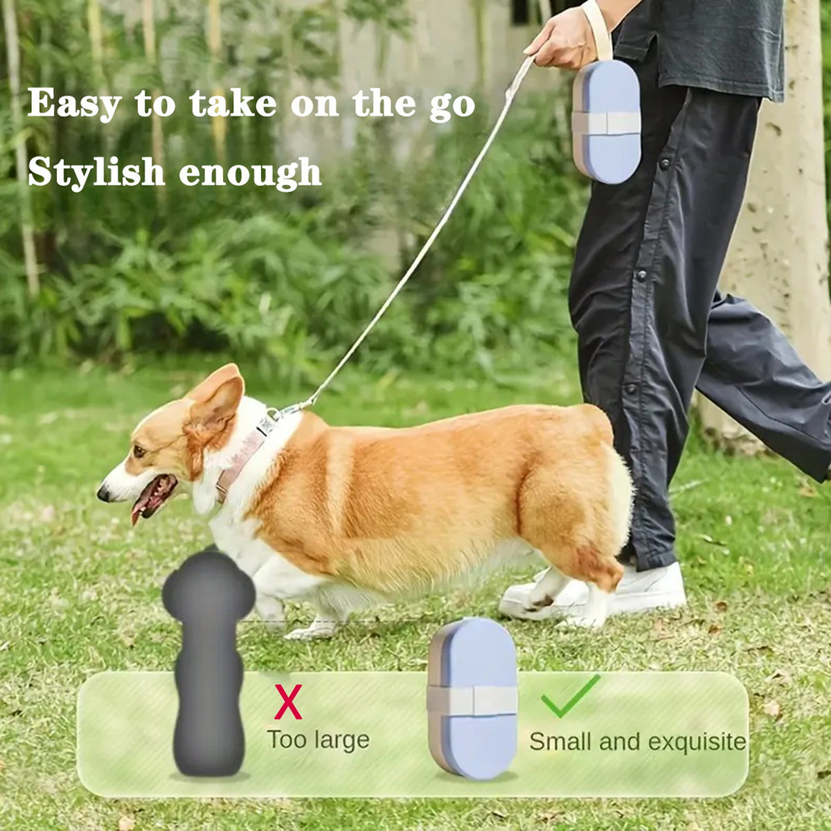 Portable Pet Travel Cup with Water Bottle & Food Container