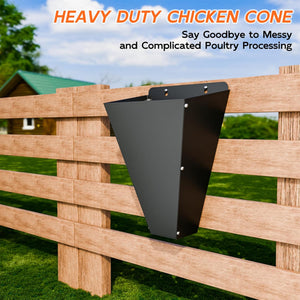 Iron Poultry Cone Flat Back Funnel For Chicken Processing