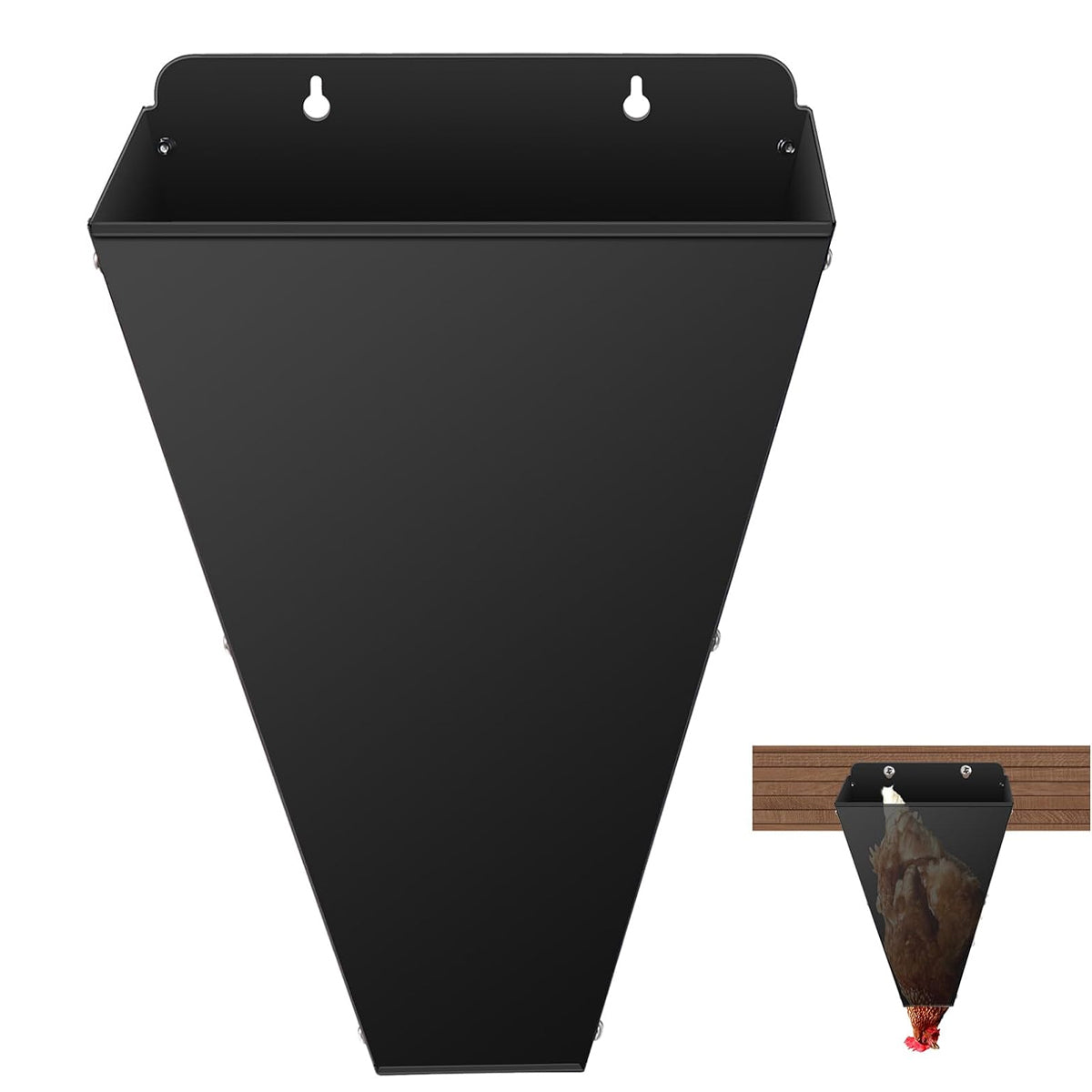 Iron Poultry Cone Flat Back Funnel For Chicken Processing