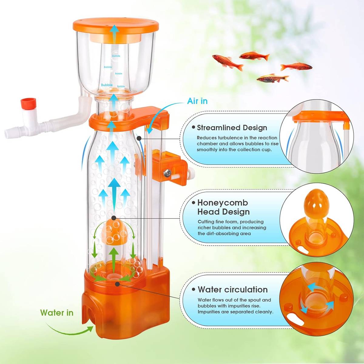 Reef Protein Skimmer SQ70 PLUS - Coral Tank Egg Separator