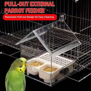 Pull-Out External Parrot Feeder
