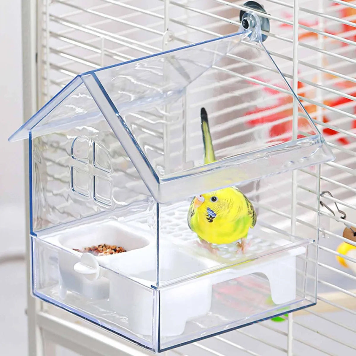 Pull-Out External Parrot Feeder
