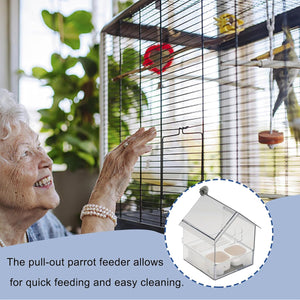 Pull-Out External Parrot Feeder